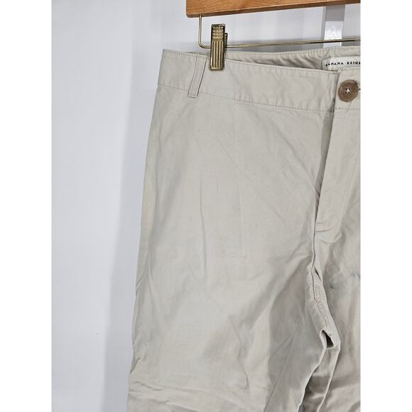 Banana Republic Women's Tan Wide Straight Leg Mid Rise Pockets Pants Size 12 - Picture 2 of 4